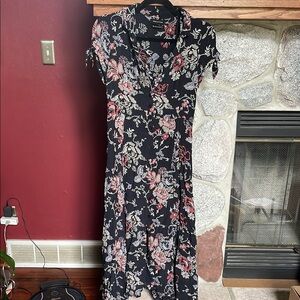 Floral Black and Pink Dress